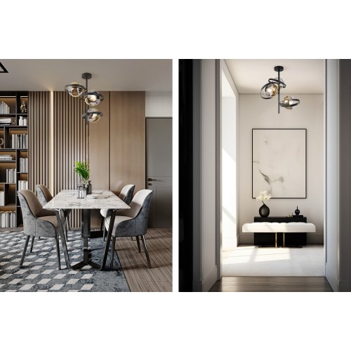 Klosz szklany do lampy uniwersalny złoty kula 15cm z kolekcji RONDA