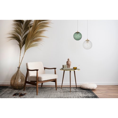 Klosz szklany kula uniwersalny zielony kryształ 15cm glamour z kolekcji CANNES