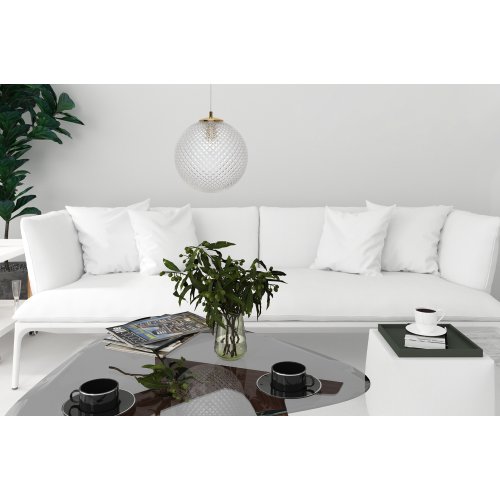 Klosz szklany kryształowa kula uniwersalny przezroczysty 25cm z kolekcji CANNES