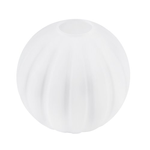 Klosz szklany biały uniwersalny ryflowany glamour 15cm z kolekcji COSTA