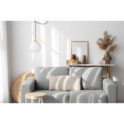 Klosz szklany biały uniwersalny ryflowany glamour 15cm z kolekcji COSTA