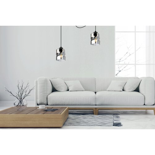 Klosz szklany uniwersalny grafitowy 10cm z kolekcji NIKI