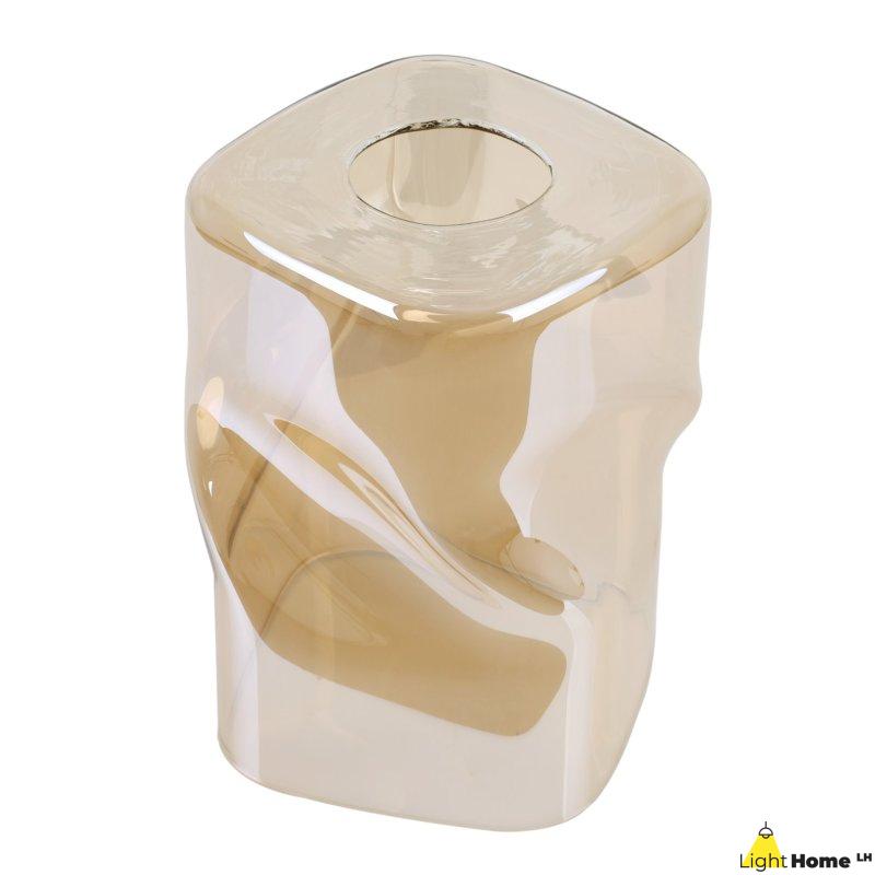 Klosz szklany do lampy wiszącej sufitowej NIKI miodowy 10cm
