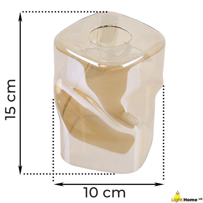 Klosz szklany do lampy wiszącej sufitowej NIKI miodowy 10cm