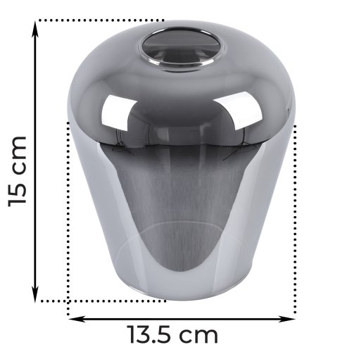 Klosz szklany uniwersalny grafitowy loft z kolekcji NOVALJA