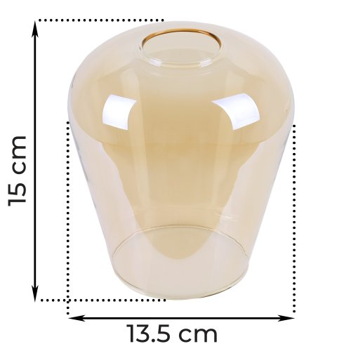 Klosz szklany uniwersalny miodowy topazowy z kolekcji NOVALJA