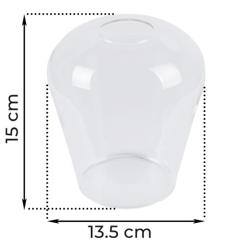 Klosz szklany uniwersalny przezroczysty nowoczesny z kolekcji NOVALJA