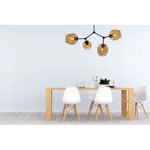 Klosz szklany uniwersalny miodowy loft 14cm z kolekcji PRAGA