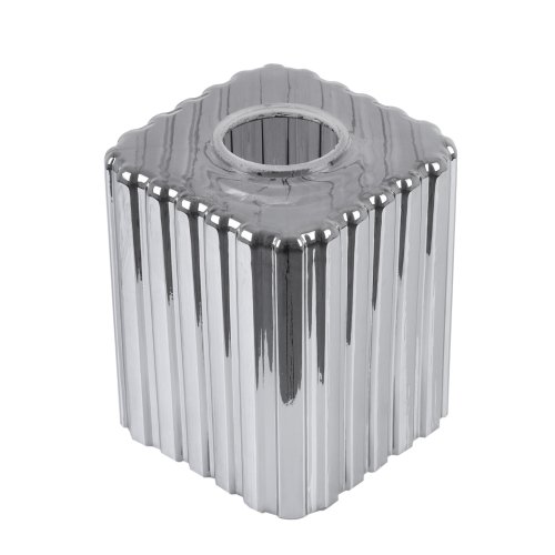 Klosz szklany uniwersalny grafitowy sześcian glamour 10cm z kolekcji RIFFLE