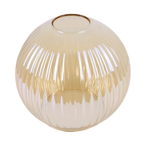 Klosz szklany uniwersalny miodowa kula glamour 14cm z kolekcji RIFFLE