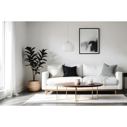 Klosz szklany uniwersalny duża biała kula 29cm z kolekcji RIFFLE