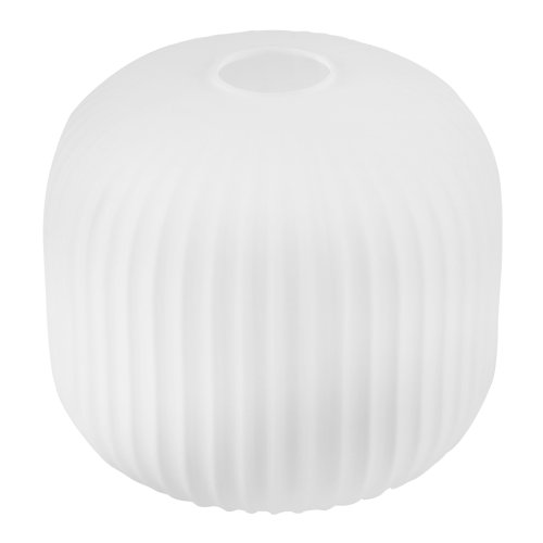 Klosz szklany uniwersalny biały ryflowany 20cm z kolekcji RIFFLE