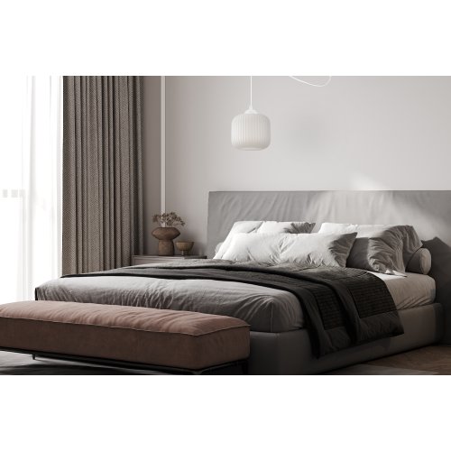 Klosz szklany uniwersalny biały ryflowany 20cm z kolekcji RIFFLE