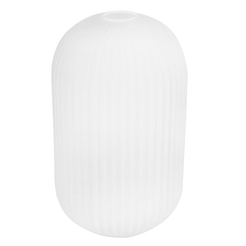 Klosz szklany uniwersalny biały ryflowany glamour z kolekcji RIFFLE
