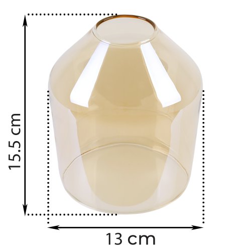 Klosz szklany uniwersalny miodowy topazowy z kolekcji NOVALJA