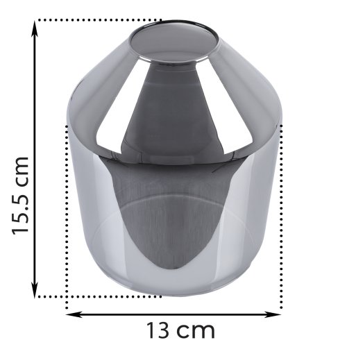 Klosz szklany uniwersalny grafitowy loft z kolekcji NOVALJA