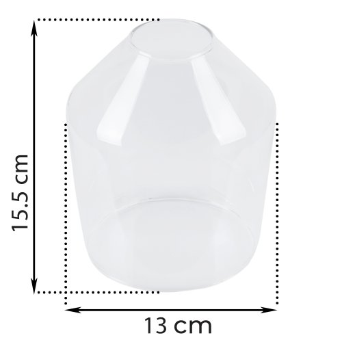 Klosz szklany uniwersalny przezroczysty nowoczesny z kolekcji NOVALJA
