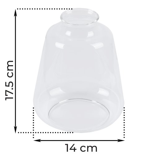 Klosz szklany uniwersalny bezbarwny loft z kolekcji NOVALJA