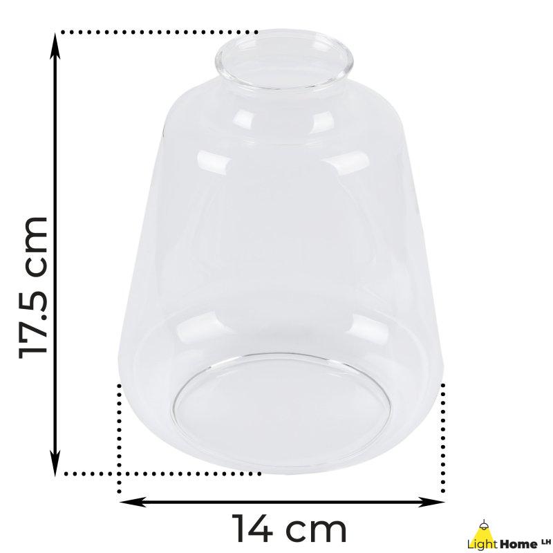 Klosz szklany do lampy wiszącej sufitowej NOVALJA bezbarwny loft