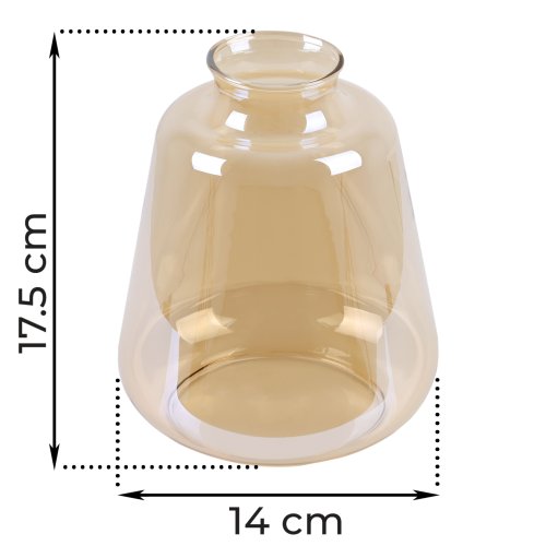 Klosz szklany uniwersalny miodowy topazowy z kolekcji NOVALJA