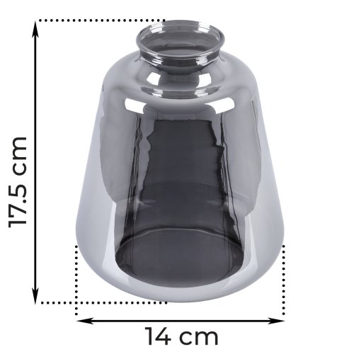 Klosz szklany uniwersalny grafitowy nowoczesny z kolekcji NOVALJA