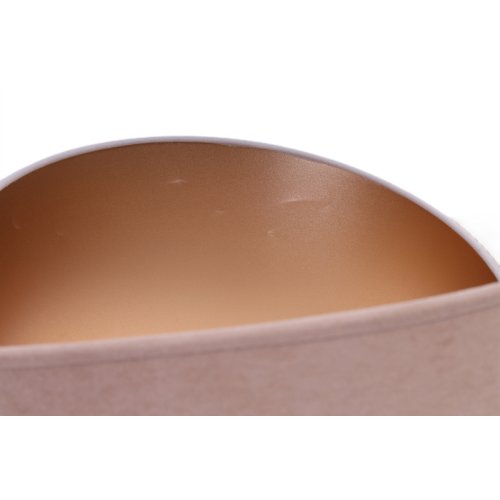 OUTLET -40% Wisząca lampa z asymetrycznym abażurem, MEDIOLAN, beżowo-kremowa, z regulacją, złoty środek, żarówka E27