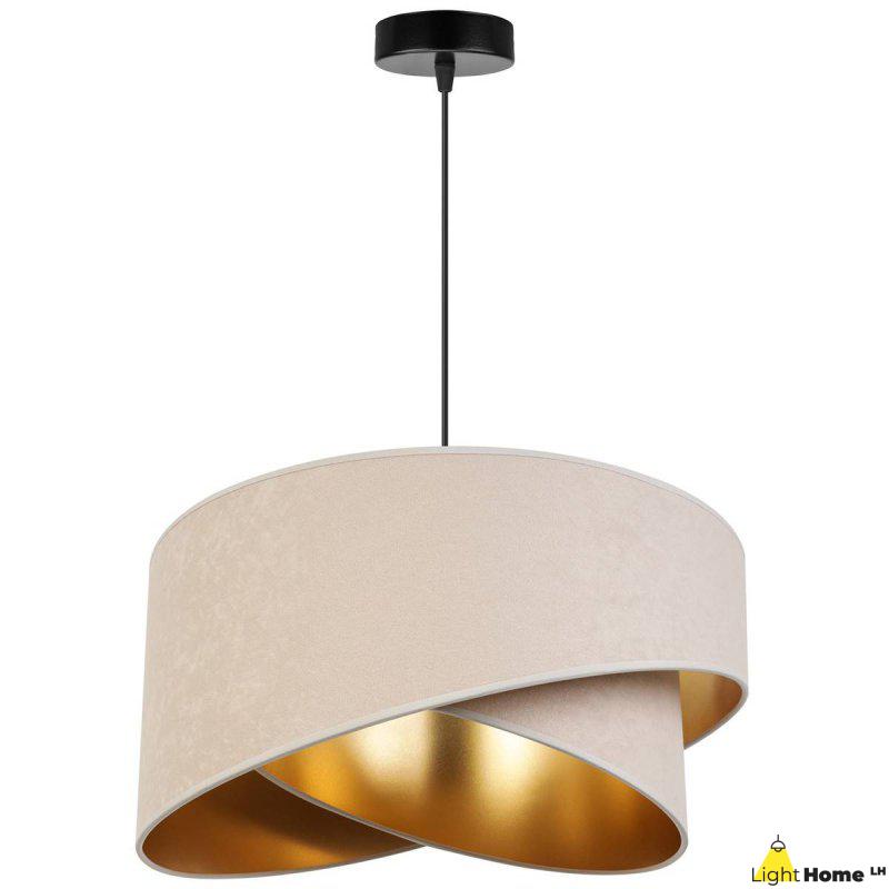 Modne Oświetlenie Złoto Kremowa Lampa Wisząca Modne Oświetlenie Złoto Kremowa Lampa Wisząca