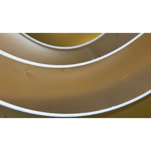 OUTLET -40% Wisząca, regulowana lampa z abażurem, MEDIOLAN, kremowa, złoty środek, jedna żarówka E27, czarna podsufitka