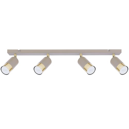 Lampa sufitowa reflektor listwa HUGO kaszmirowy beż taupe do kuchni przedpokoju