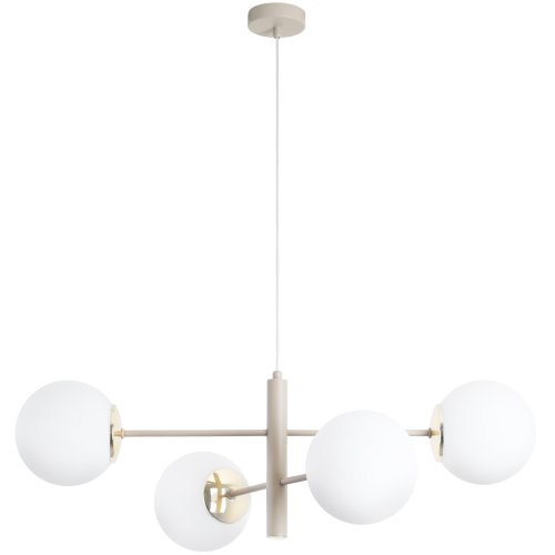 Lampa wisząca sufitowa żyrandol kaszmirowy VICENZA do kuchni salonu jadalni szklane kule