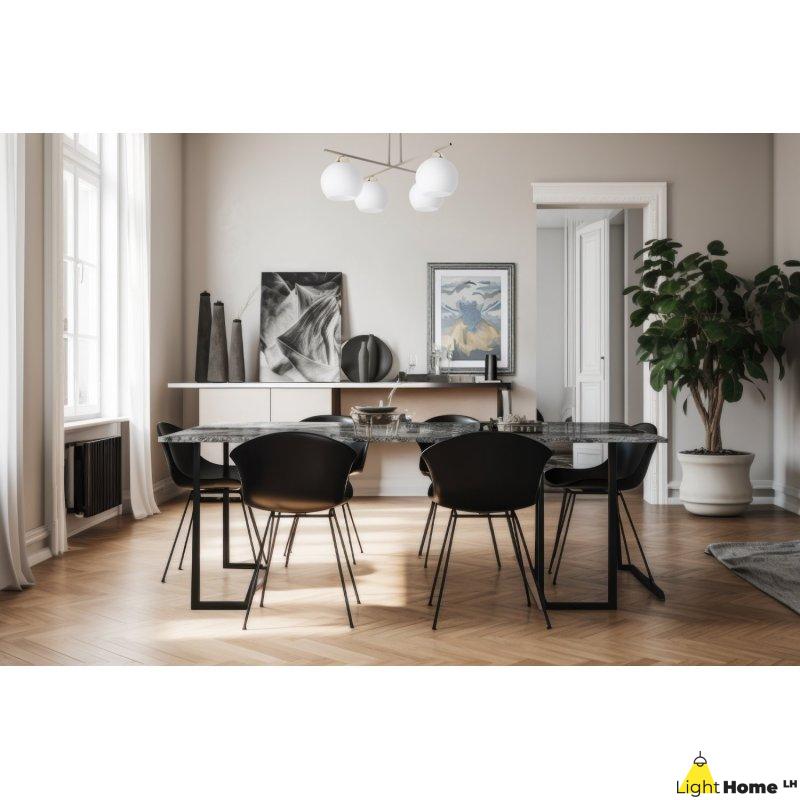 Lampa sufitowa wisząca żyrandol MODENA beżowy białe szkło skrzyżowane ramiona