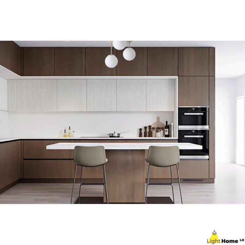 Lampa sufitowa wisząca żyrandol FLORENCE beżowy kaszmirowy białe kule do kuchni jadalni