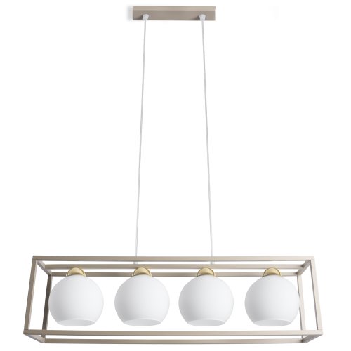 Lampa wisząca sufitowa żyrandol ELIZA kaszmir taupe szklane kule do kuchni jadalni salonu