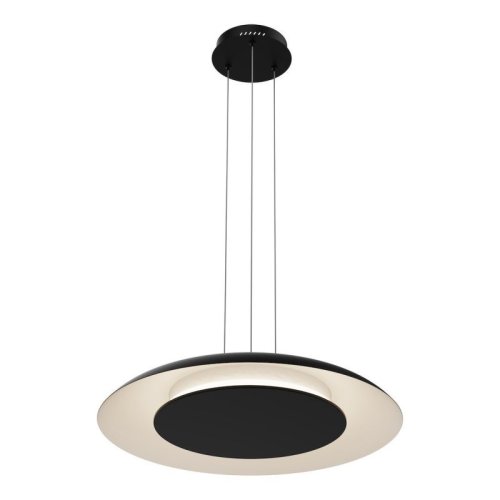 Lampa sufitowa plafon LED PIATTINO czarny barwa zmienna do salonu kuchni nowoczesny