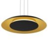 Lampa sufitowa plafon LED PIATTINO czarno-złoty barwa regulowana do salonu sypialni glamour