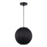 Lampa wisząca sufitowa żyrandol japandi DANA czarny abażur kula do sypialni jadalni salonu
