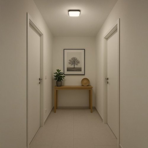 Lampa sufitowa plafon LED NEMO BLACK kwadratowy 11W do łazienki salonu przedpokoju