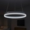Lampa wisząca sufitowa żyrandol LED GALA SILVER glamour chrom ring 25W do salonu jadalni