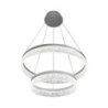 Lampa wisząca sufitowa żyrandol LED GALA SILVER glamour chrom ring 54W do salonu jadalni
