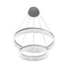 Lampa wisząca sufitowa żyrandol LED GALA SILVER glamour chrom ring 54W do salonu jadalni