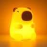 Lampka dziecięca nocna KAPIBARA zabawka miękka silikonowa USB RGB