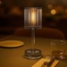 Lampka nocna stołowa LED bezprzewodowa SIMPLE SMOKED USB elegancka kryształowa