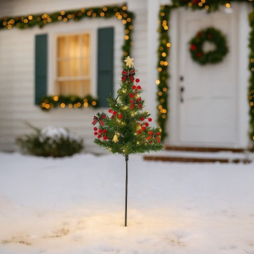 Choinka dekoracyjna świąteczna LED zielona do ogrodu i na balkon