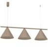 Lampa wisząca sufitowa żyrandol CAPITAL TAUPE kaszmirowy beż stożek listwa nad stół do jadalni kuchni