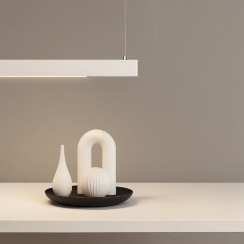 Lampa wisząca sufitowa LED żyrandol liniowy LINEA WHITE 36W nad stół wyspę do kuchni biura