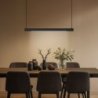 Lampa wisząca sufitowa LED żyrandol nowoczesny loft LINEA BLACK 36W do kuchni biura jadalni