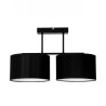 Elegancka czarna lampa sufitowa z dwoma źródłami światła 