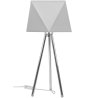 Lampka nocna biurkowa trójnóg z jasnoszarym abażurem Lampka nocna biurkowa trójnóg z jasnoszarym abażurem