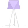 Stylowa lampka biurkowa trójnóg z abażurem diament w kolorze fioletu Stylowa lampka biurkowa trójnóg z abażurem diament w kolorze fioletu