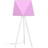 Nowoczesna lampka nocna biurkowa trójnóg z różowym abażurem Nowoczesna lampka nocna biurkowa trójnóg z różowym abażurem
